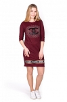 COTTON BURGUNDY FASHION WOMEN DRESS # 73