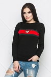 WOMEN BLACK FASHION WOOL SWEATER WITH BEE 