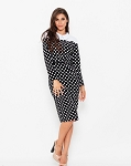 CLASSIC ELEGANT POLKA DOT WOMEN DRESS # 183