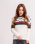 WHITE FASHION WOMEN WOOL SWEATER Gucci Style 